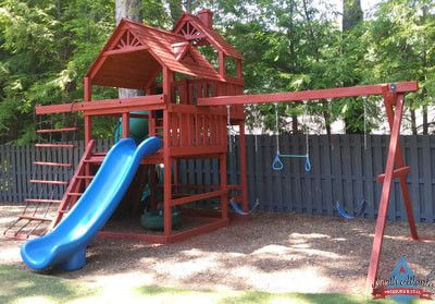 Playset clean stain and seal services