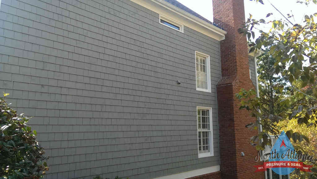 Image of House after Pressure Washing Cedar Siding