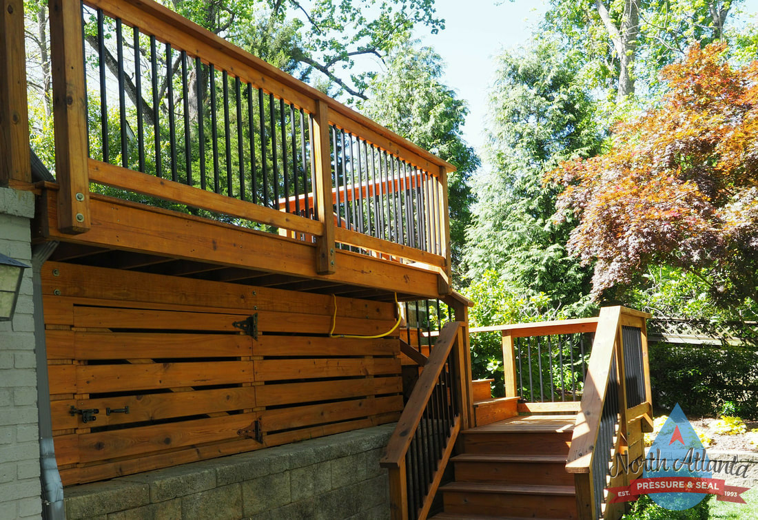Virginia Highlands Deck clean stained and sealed  with TWP 1530
